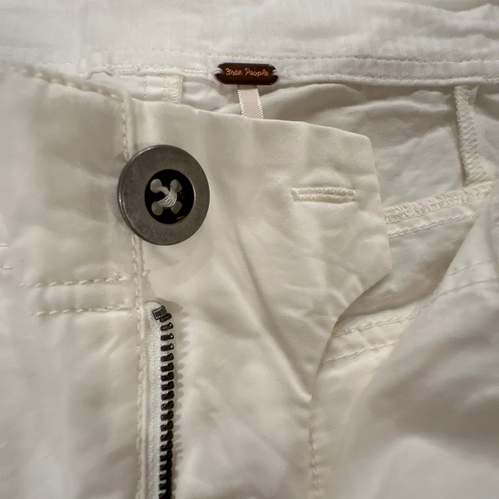 Free People White Wide-Leg Cargo Pants - Picture 8 of 15